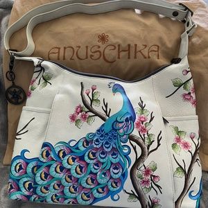 Anuschka Handprinted Peacock Purse (item 004)